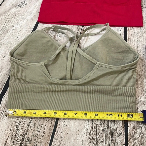 Lot of 5 criss cross various colors bralettes Medium - Picture 3 of 4